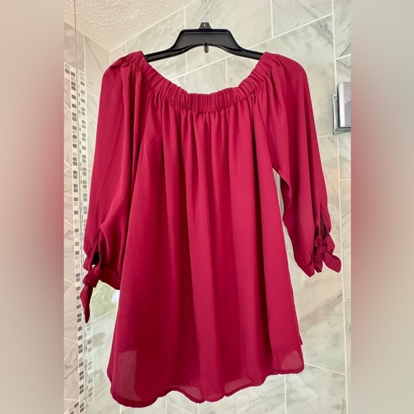 Wishlist Tops - Wishlist Red Off-Shoulder Blouse